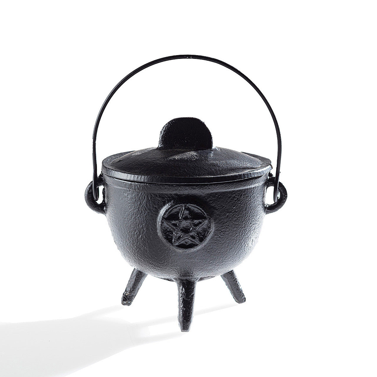 7.5CM Cast iron cauldron with pentagram