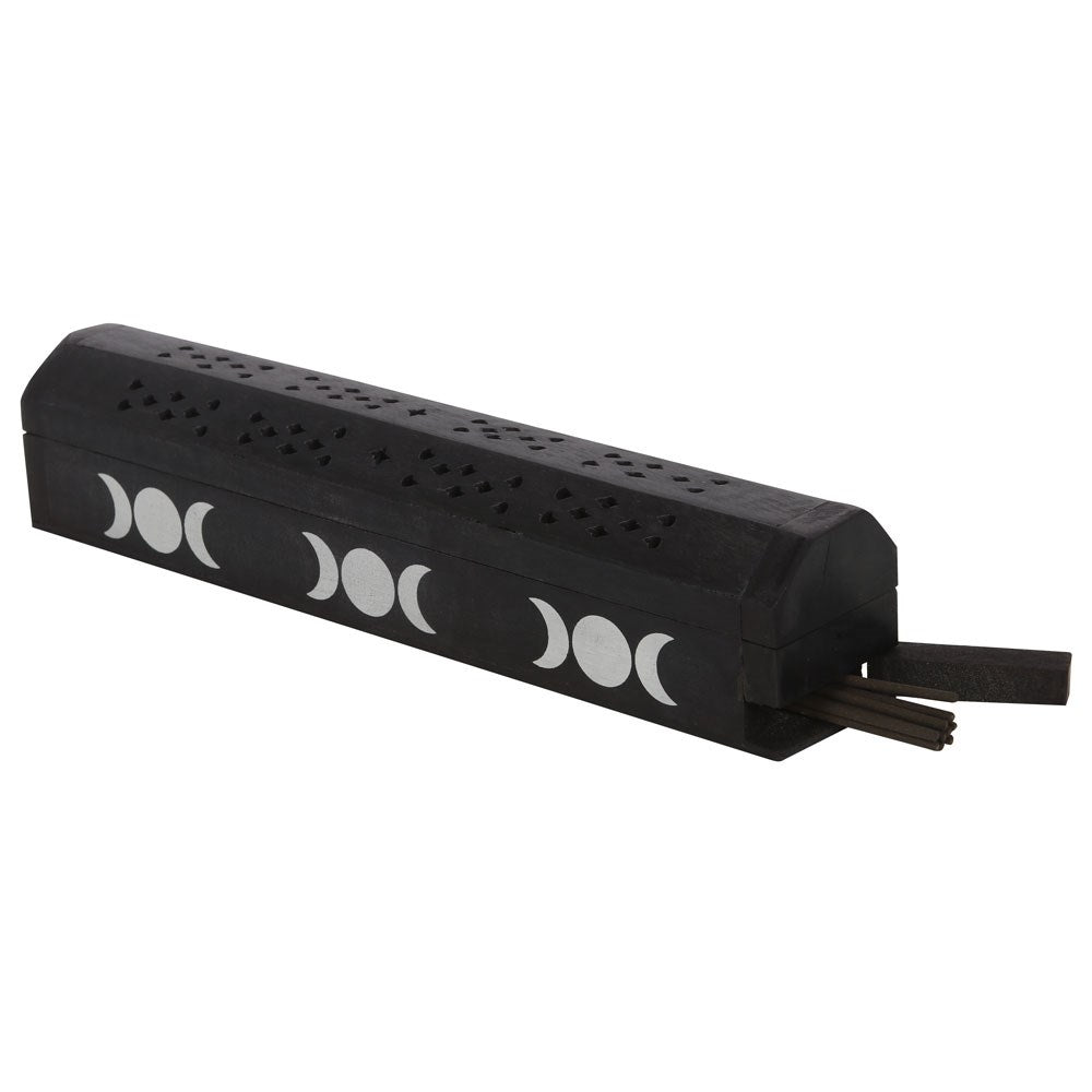 TRIPLE MOON WOODEN SAGE INCENSE BOX SET