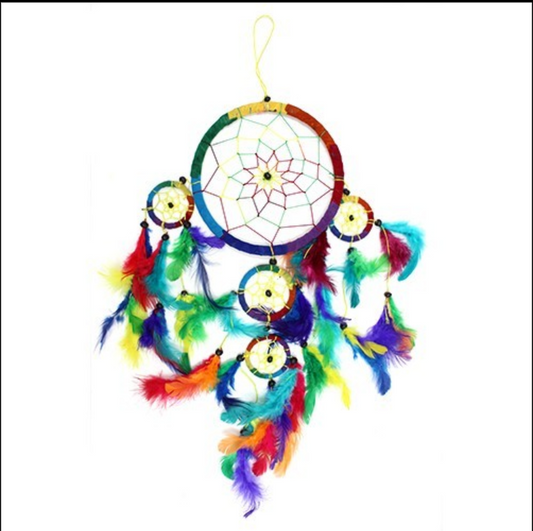 Bali Dreamcatchers - Large Round - Rainbow