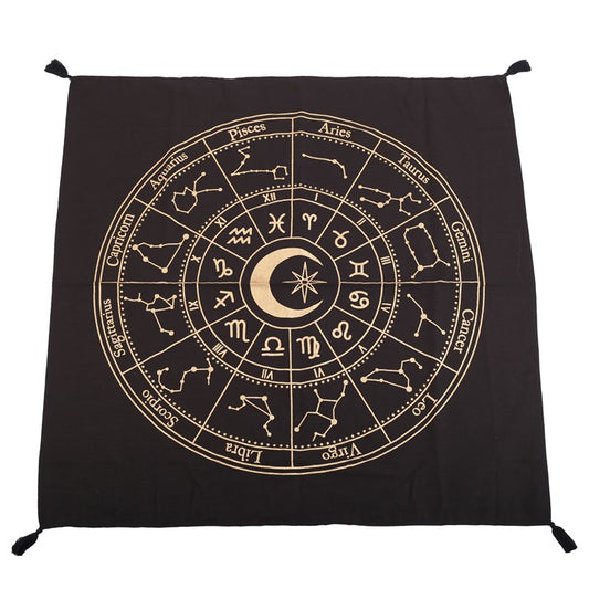 72cm Black Astrology Wheel Altar Cloth