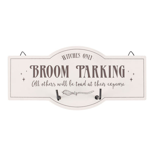BROOM PARKING WALL HOOK SIGN