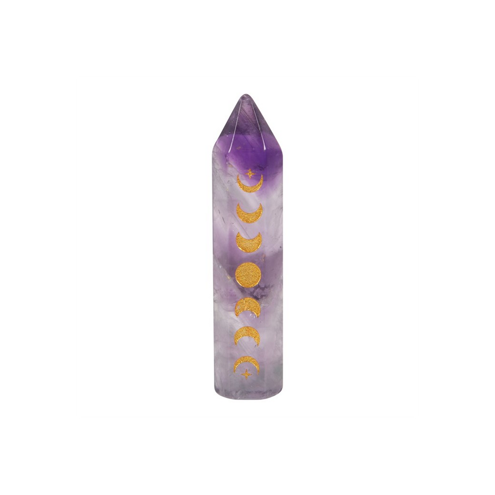 5cm Amethyst Moon Phase Crystal Point