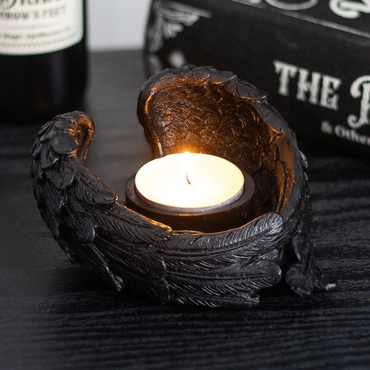 Raven Wings Tealight Holder