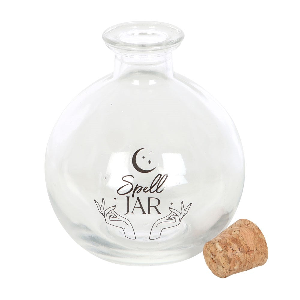 10CM GLASS SPELL JAR WITH RECIPE BOOKLET